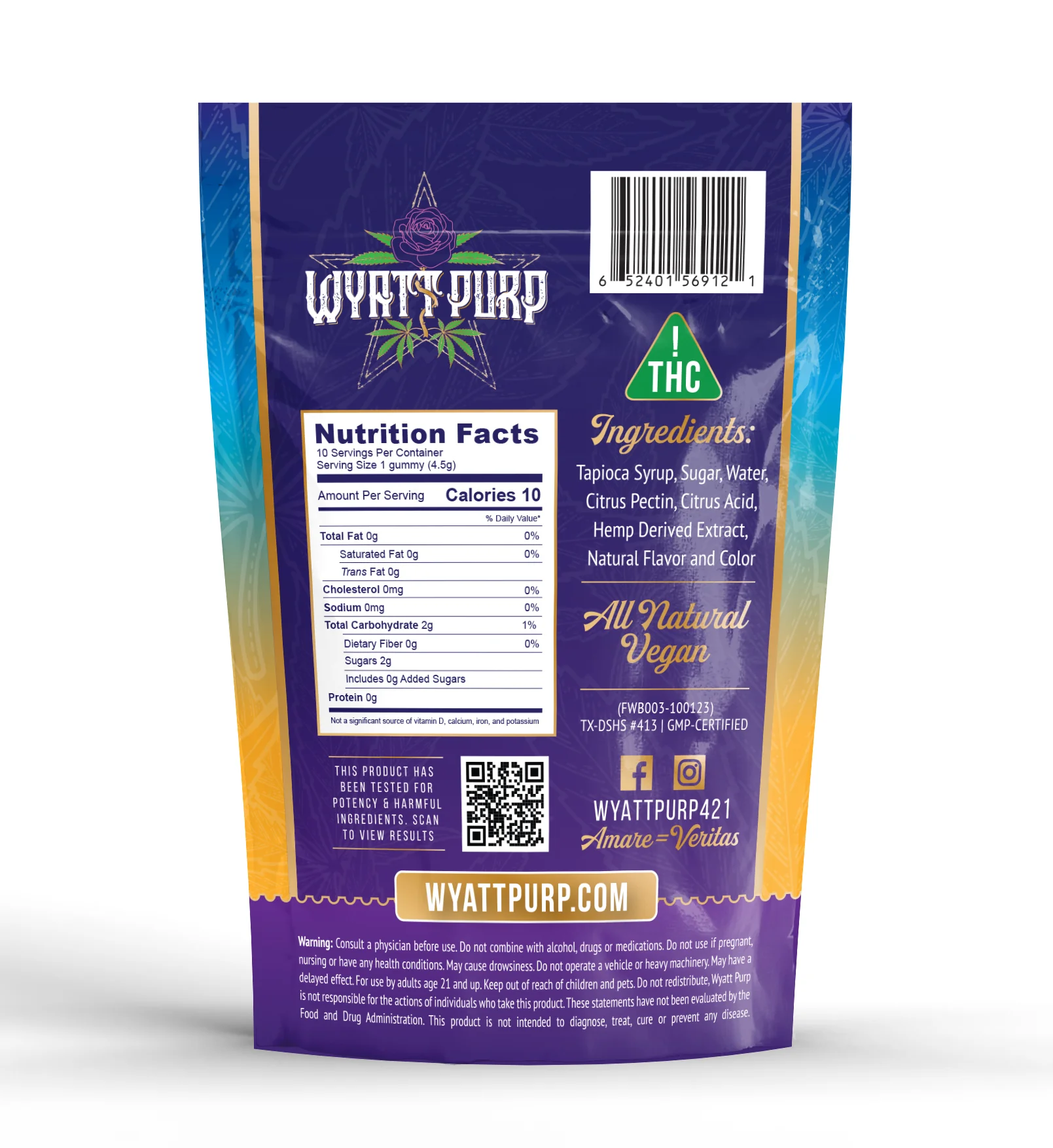 THC + CBD 100mg - Gummies 10 Pack of Edibles - Blueberry Lemonade - Image 3